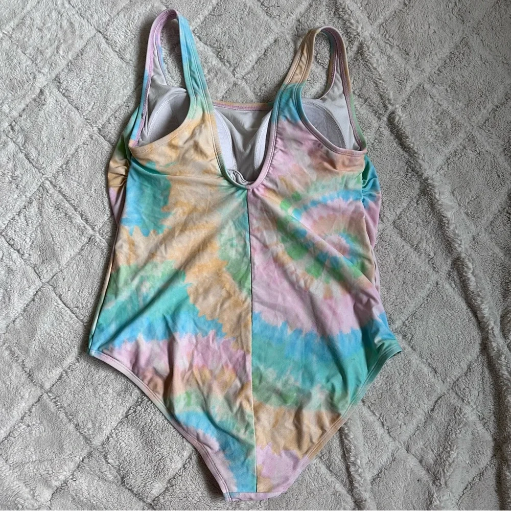Stoney Clover Ln | Tie Dye Cheeky High Leg One Piece Swimsuit | Size 14W